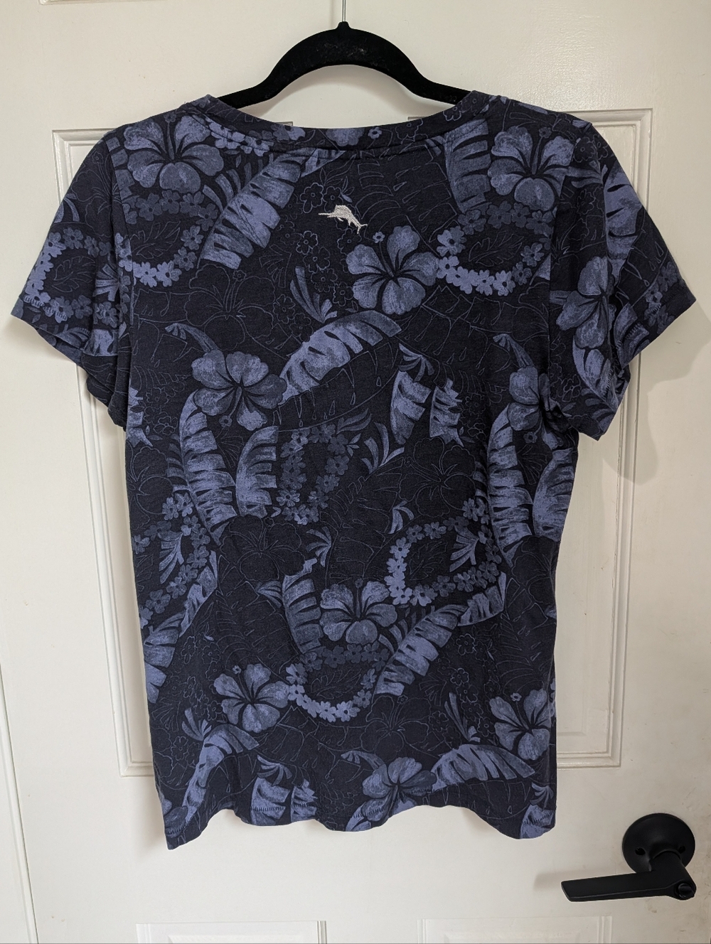 Tommy Bahama Navy Floral Short Sleeve Tee - Picture 3 of 3